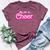 My Job Is Cheer Pink Retro Cheer Mom Girls Bella Canvas T-shirt Heather Maroon