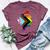 Progress Pride Rainbow Flag For Inclusivity Bella Canvas T-shirt Heather Maroon