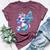 Unicorn Mermaid 4Th Birthday 4 Year Old Party Girls Outfit Bella Canvas T-shirt Heather Maroon