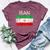 Vintage Iran Iranian Flag Pride Bella Canvas T-shirt Heather Maroon