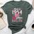 70 Year Old Made In 1954 Floral Flower 70Th Birthday Womens Bella Canvas T-shirt Heather Forest