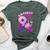 9Th Birthday Girl 9 Years Painting Art Number 9 Bella Canvas T-shirt Heather Forest