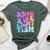 Be In Awe Of My 'Tism Autism Awareness Groovy Tie Dye Bella Canvas T-shirt Heather Forest