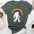 Bigfoot Graffiti Rainbow Sasquatch Tagger Bella Canvas T-shirt Heather Forest
