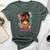 Black Melanin Nurse Black History Month Afro Hair Bella Canvas T-shirt Heather Forest