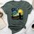 Cat Starry Night Van Gogh Cat For Cat Lover Cat Mom Cat Dad Bella Canvas T-shirt Heather Forest