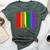 Cleveland Ohio Downtown Rainbow Skyline Lgbt Gay Pride Bella Canvas T-shirt Heather Forest