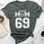 Custom Proud Football Mom Number 69 Personalized For Women Bella Canvas T-shirt Heather Forest