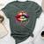 Cute Lips Mardi Gras For Girls Carnival Party Bella Canvas T-shirt Heather Forest