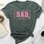 Dad Established Est 2024 Girl Newborn Daddy Father Bella Canvas T-shirt Heather Forest