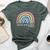 Fighting For My Rainbow Ivf Strong Infertility Egg Retrieval Bella Canvas T-shirt Heather Forest