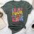 Groovy In My Four Year Old Era 4Th Birthday 4 Years Old Kid Bella Canvas T-shirt Heather Forest