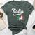 Italia Flag Horse Italian Italy Vintage Distressed Fade Bella Canvas T-shirt Heather Forest