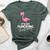 Its My Flocking Birthday Pink Flamingo Cute Flamingo Bella Canvas T-shirt Heather Forest