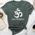 Just Breathe Spiritual Yoga Symbol Namaste Bella Canvas T-shirt Heather Forest