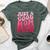 Just A Good Mom With A Posty Play List Groovy Saying Bella Canvas T-shirt Heather Forest