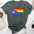 Lgbt Gay Pride Rainbow Puerto Rican Flag Bella Canvas T-shirt Heather Forest