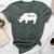 Mama Rhino Animal Father Mother Day Cute Son Daughter Bella Canvas T-shirt Heather Forest