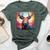Moose Colorful Graphic Bella Canvas T-shirt Heather Forest
