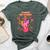 Pink Mexican Cactus With Guitar Dance In Cinco Mayo Party Bella Canvas T-shirt Heather Forest
