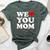 Red Heart We Love You Mom Bella Canvas T-shirt Heather Forest