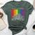 San Diego California Lgbt Pride Rainbow Flag Bella Canvas T-shirt Heather Forest