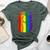San Diego Lgbt Pride Month Lgbtq Rainbow Flag Bella Canvas T-shirt Heather Forest