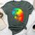 Senegal Parrot Colorful Rainbow Retro Bella Canvas T-shirt Heather Forest