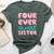 Sister 4Th Birthday Four Ever Sweet Donut Fourth Bday Bella Canvas T-shirt Heather Forest