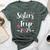 Sisters Trip 2024 For Girls Weekend Bella Canvas T-shirt Heather Forest