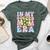 In My Soccer Mom Era Tie Dye Groovy Bella Canvas T-shirt Heather Forest