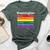 Washington Dc Pride Rainbow Flag Color Metro Train Lines Bella Canvas T-shirt Heather Forest