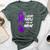 I Wear Purple For My Mom Lupus Awareness Support Bella Canvas T-shirt Heather Forest