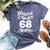 68Th Birthday Woman Girl Blessed By God For 68 Years Bella Canvas T-shirt Heather Navy