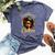 Afro Girl Sagittarius Queen Are Born In November To December Bella Canvas T-shirt Heather Navy