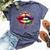 Cute Lips Mardi Gras For Girls Carnival Party Bella Canvas T-shirt Heather Navy