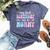 My First Birthday As A Mommy Vintage Groovy Mother's Day Bella Canvas T-shirt Heather Navy