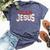 Team Jesus Christian Faith Pray God Religious Bella Canvas T-shirt Heather Navy