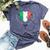 Italian Nurse Doctor National Flag Colors Of Italy Medical Bella Canvas T-shirt Heather Navy