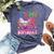 Its My 8Th Birthday Candy Candyland Birthday Girl 8 Year Old Bella Canvas T-shirt Heather Navy