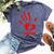 Mmiw Missing Murdered Indigenous Sisters Red Handprint Bella Canvas T-shirt Heather Navy