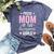 Mom Of 2 Girls Two Daughters Mother's Day Bella Canvas T-shirt Heather Navy