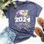Mom Senior 2024 Proud Mom Of A Class Of 2024 Graduate Mother Bella Canvas T-shirt Heather Navy