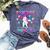 Mommy Of The Birthday Princess Girl Flossing Unicorn Mom Bella Canvas T-shirt Heather Navy