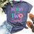 Mommy Of The Two Sweet Mom 2Nd Birthday Girl Donut Party Bella Canvas T-shirt Heather Navy