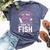Move Over Boys Let This Girl Show You How To Fish Fishing Bella Canvas T-shirt Heather Navy