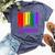 Nashville Tennessee Lgbtq Gay Pride Rainbow Skyline Bella Canvas T-shirt Heather Navy