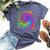 Peace Out First Grade Cute Tie Dye Last Day Of 1St Grade Bella Canvas T-shirt Heather Navy