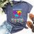 Pround Autism Mom Heart Mother Puzzle Piece Autism Awareness Bella Canvas T-shirt Heather Navy