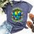 Respect Your Mother Earth Day Nature Goddess Flowers Bella Canvas T-shirt Heather Navy